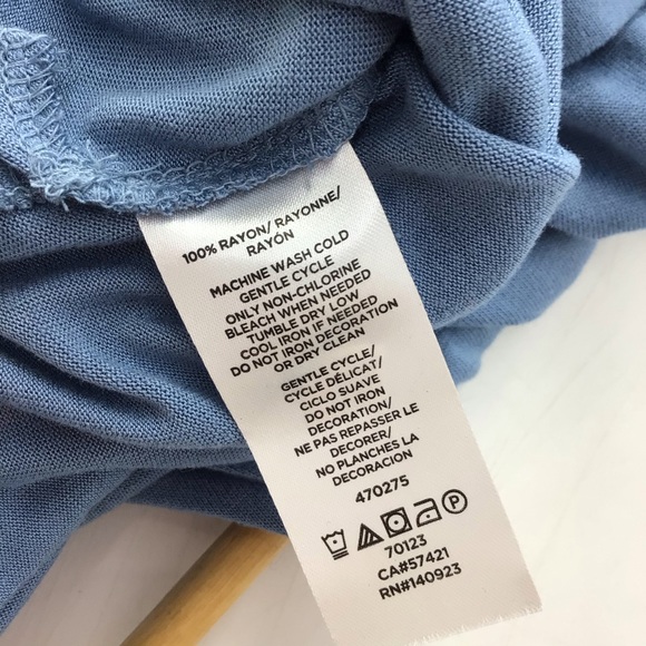 Loft Outlet Blue V-Neck Sleeveless Blouse Top NWT - Picture 4 of 4